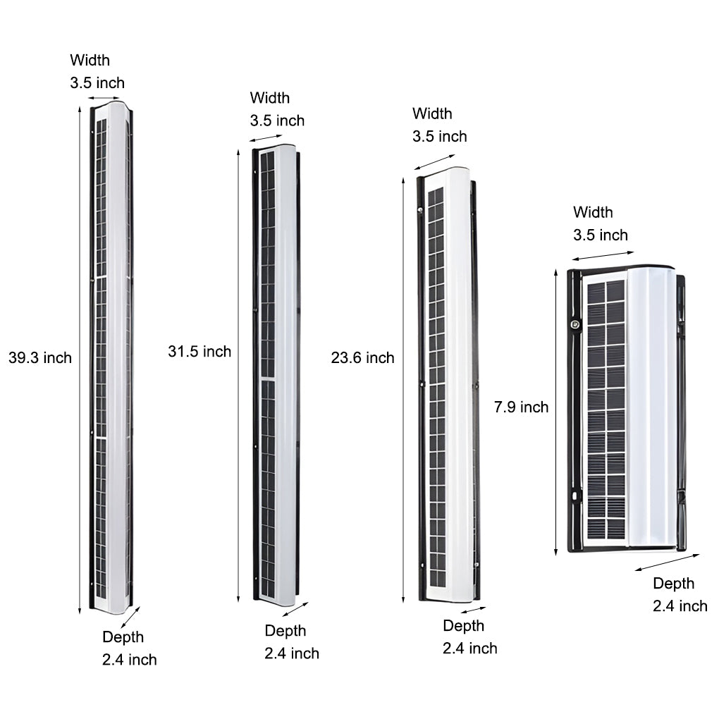 Nowoczesna zewnętrzna lampa ścienna solarna LED