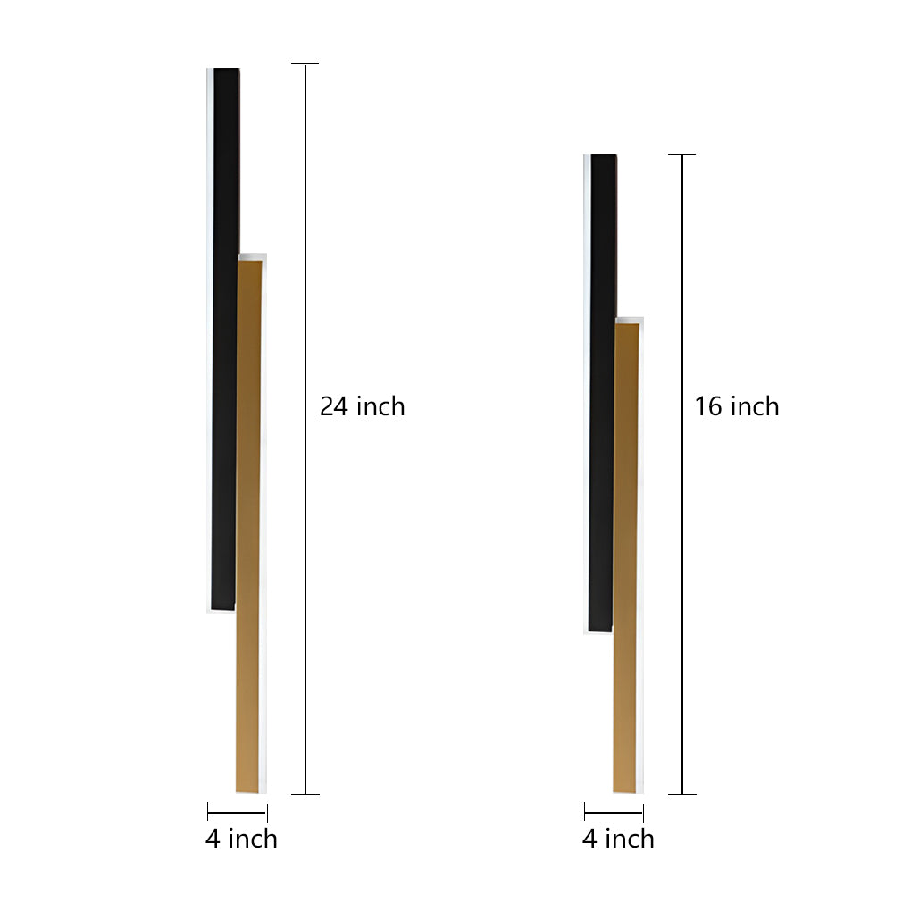 Wandlampe Modern Schwarzer Acrylstreifenlampe