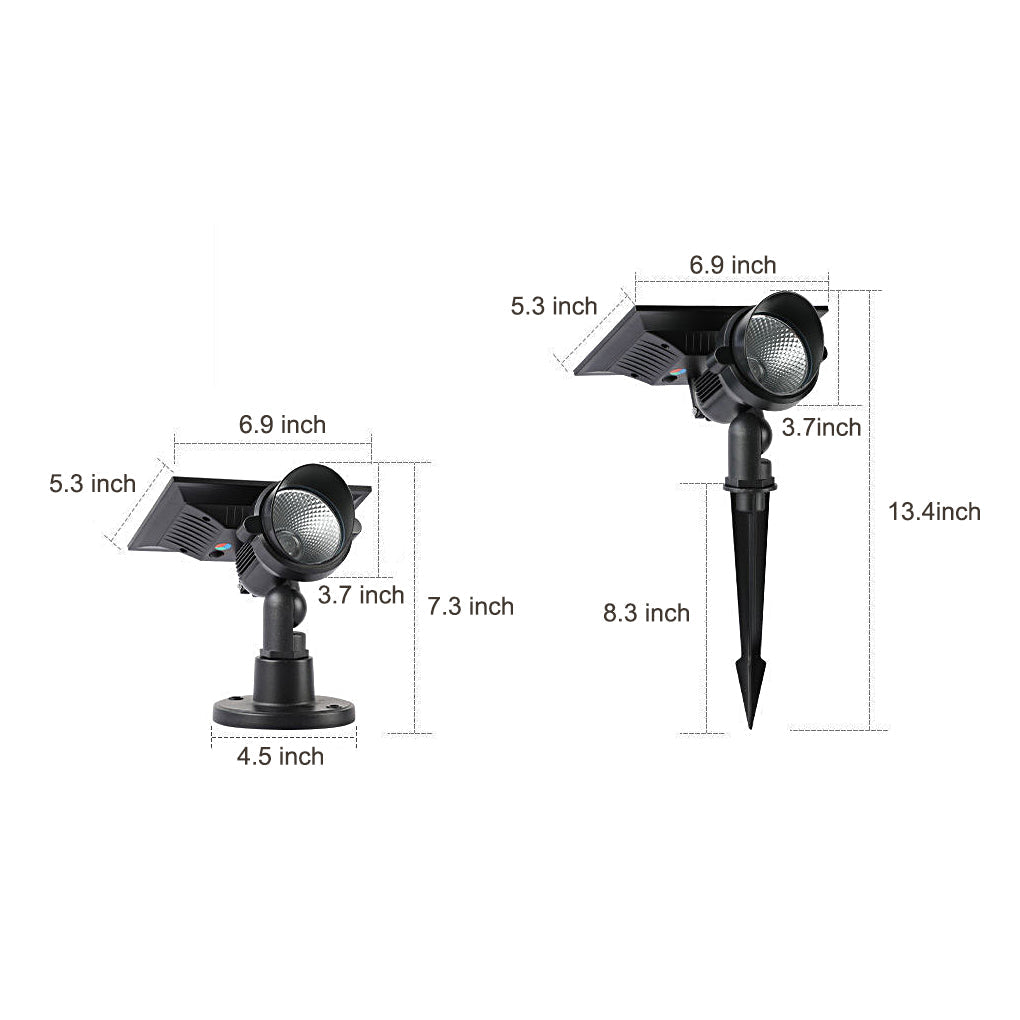 Projecteur de jardin solaire extérieur LED réglable