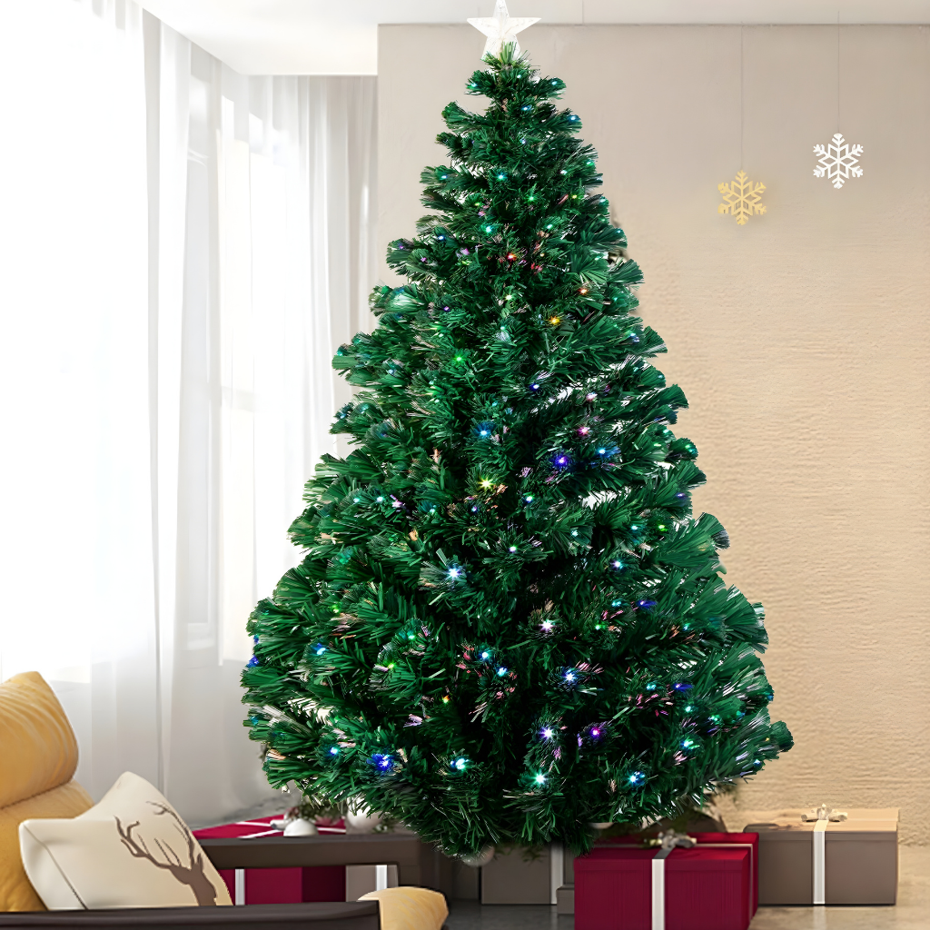 Grand arbre de Noël artificiel premium pré-éclairé hiver merveilleux