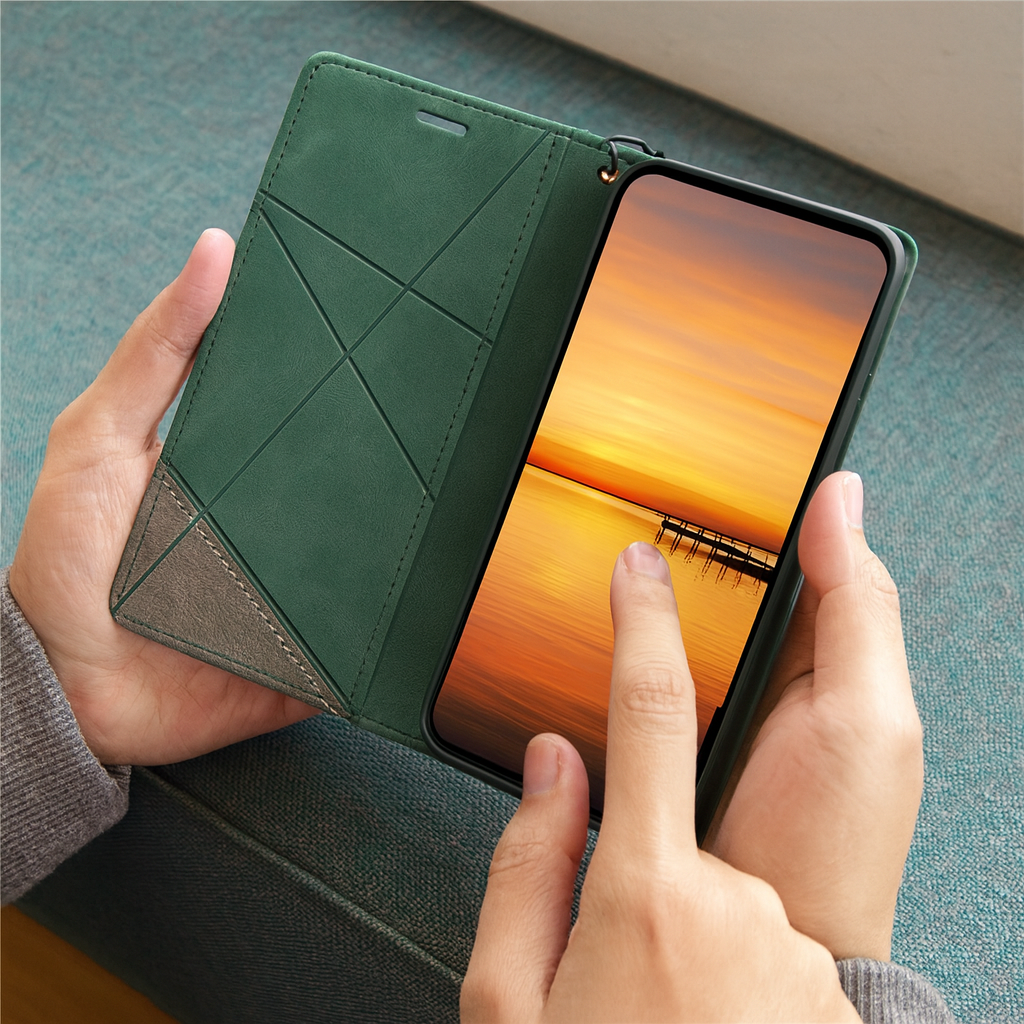 Leder Brieftasche Klapp Handyhülle