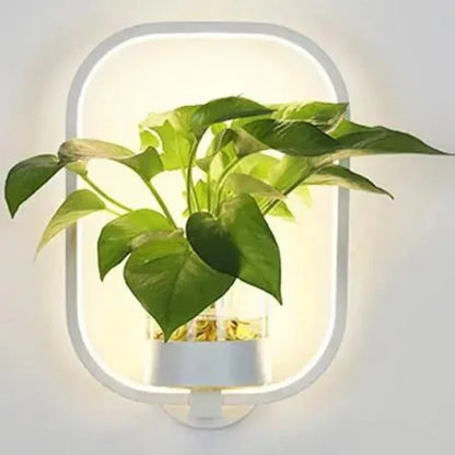 Wall Light with Glass Plant Holder