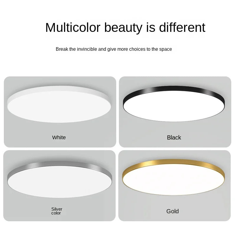 Sleek Minimalist Round LED Ceiling Light Fixture for Modern Home Interiors – Energy Efficient and Stylish Illumination