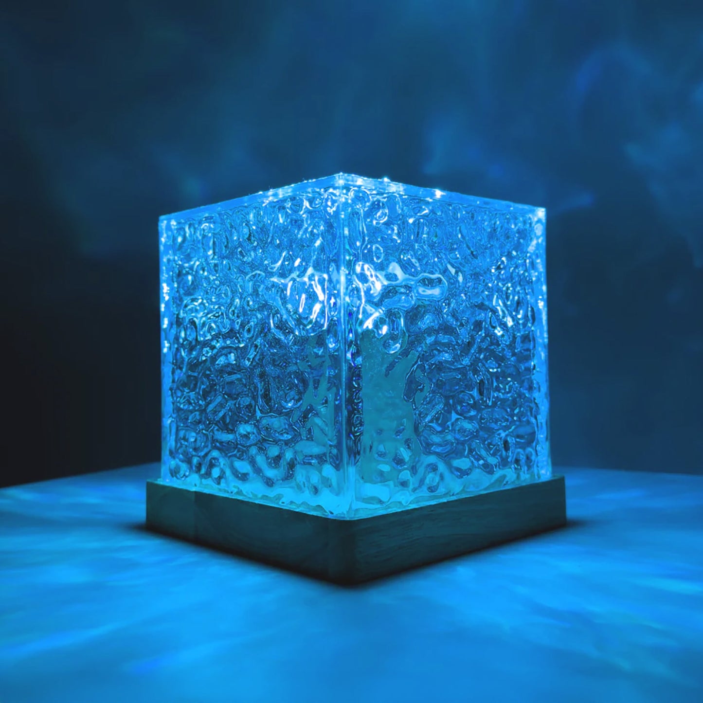 Lámpara de mesa LED con efecto de ondas de agua