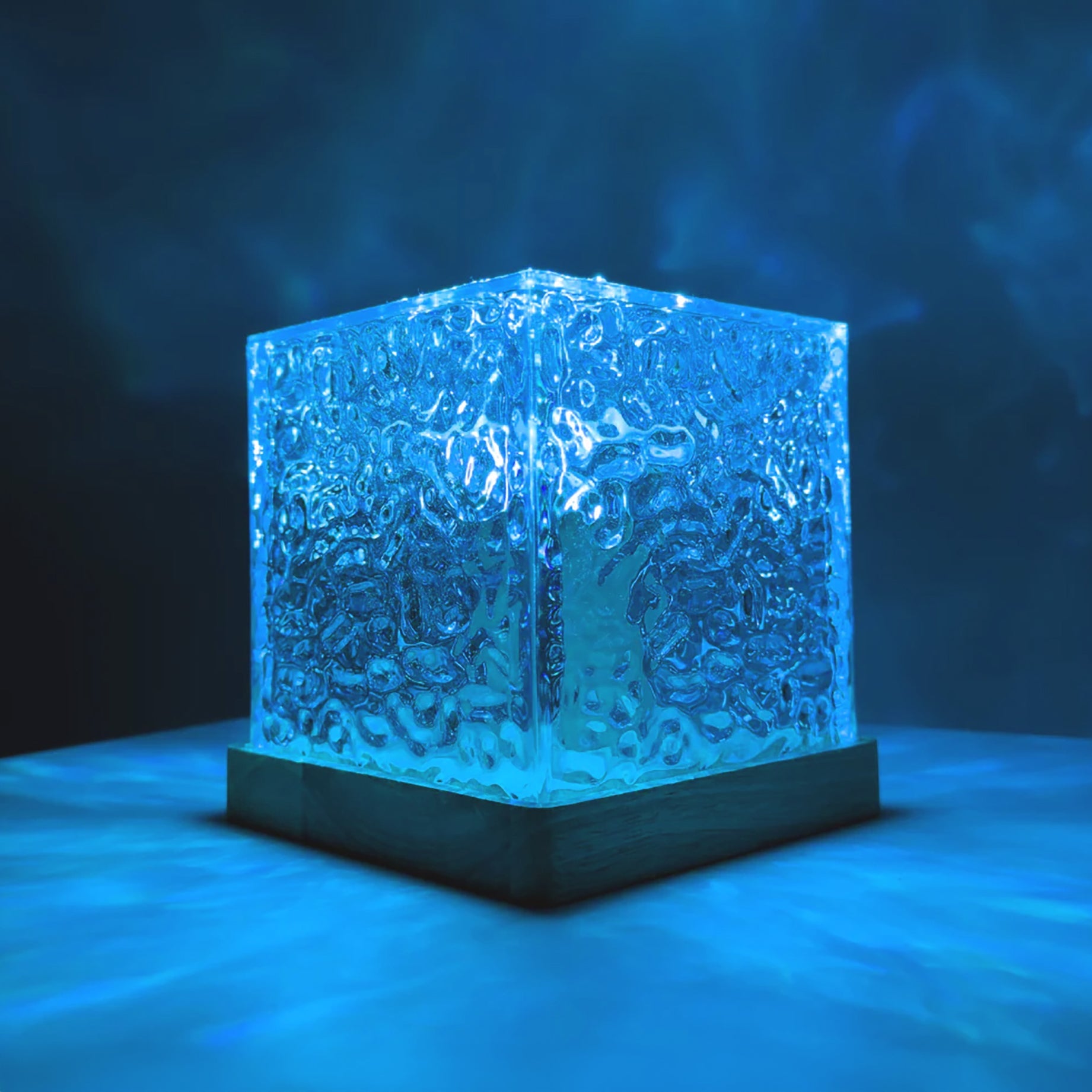 LED Table Lamp with Water Wave Effect