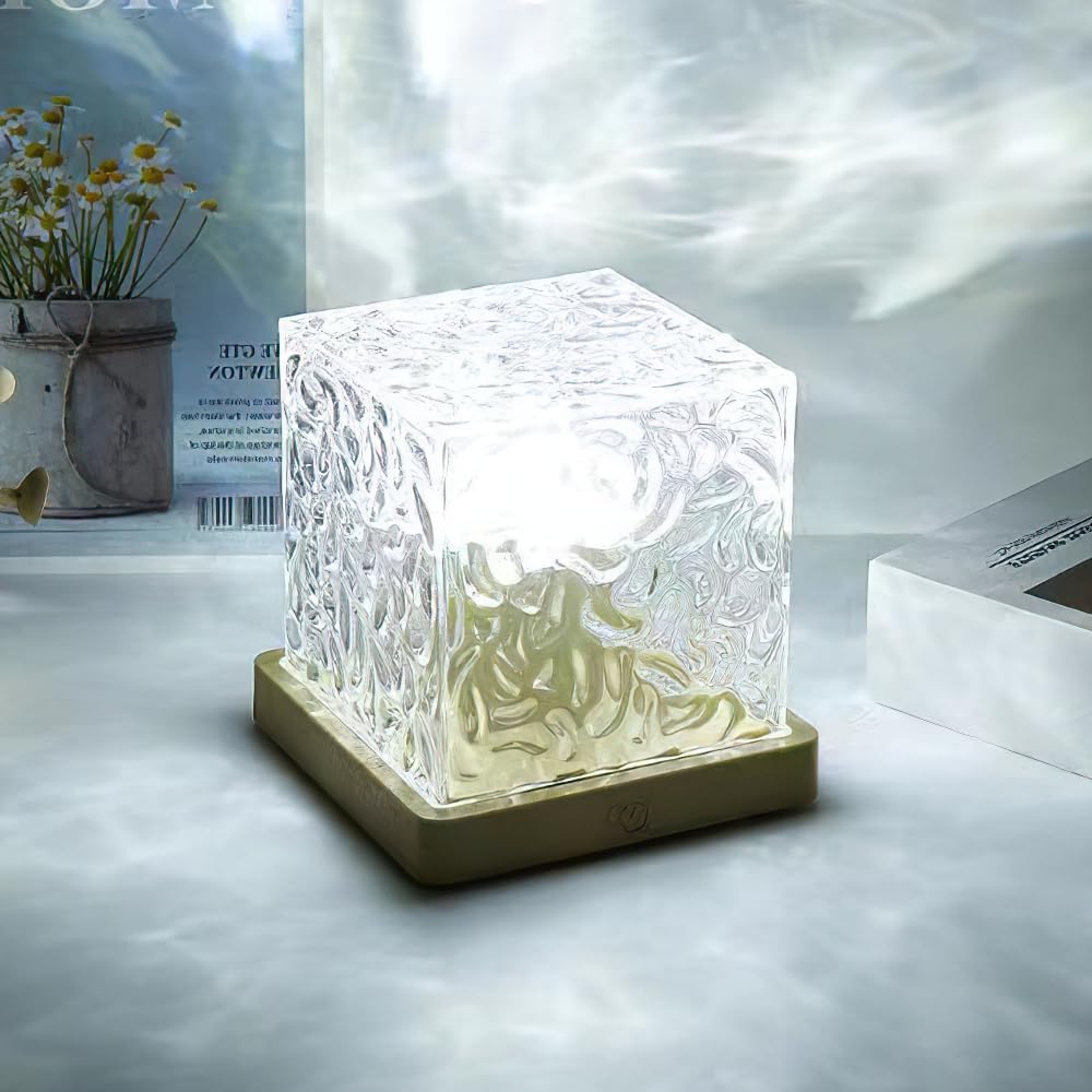 LED Table Lamp with Water Wave Effect