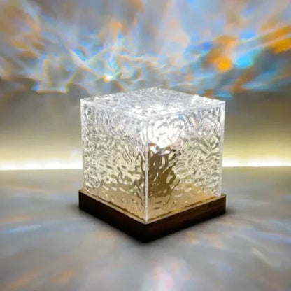 Lámpara de mesa LED con efecto de ondas de agua