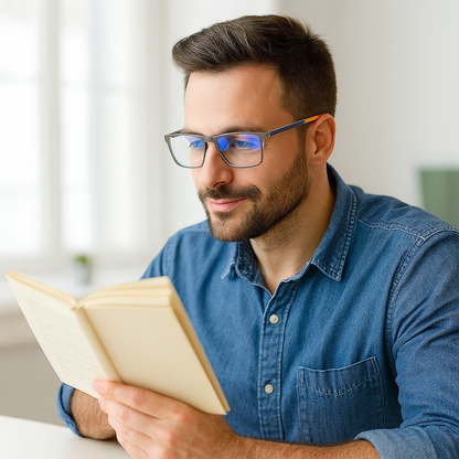 Lunettes de lecture légères en titane pour hommes