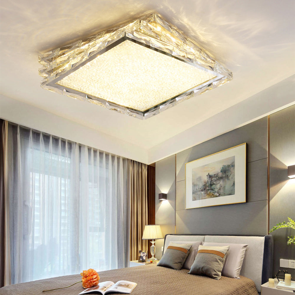 Elegant Crystal LED Ceiling Lights for Bedrooms – Modern Illumination with Sparkling Design for a Stylish Home Ambience