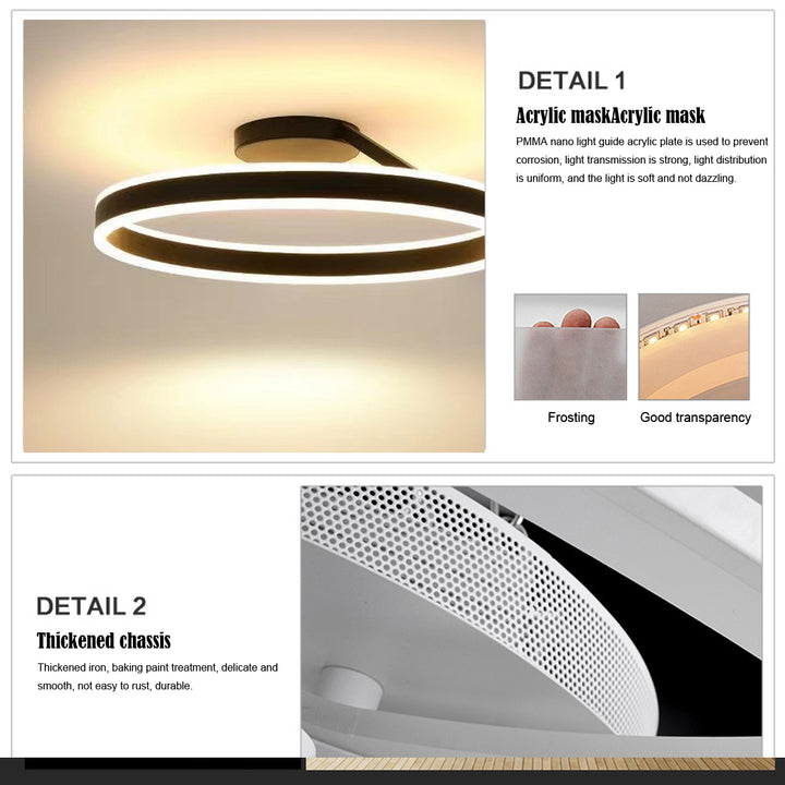 Nordic Minimalist Metal LED Ceiling Light Fixture for Stylish Living Room Illumination and Modern Home Décor