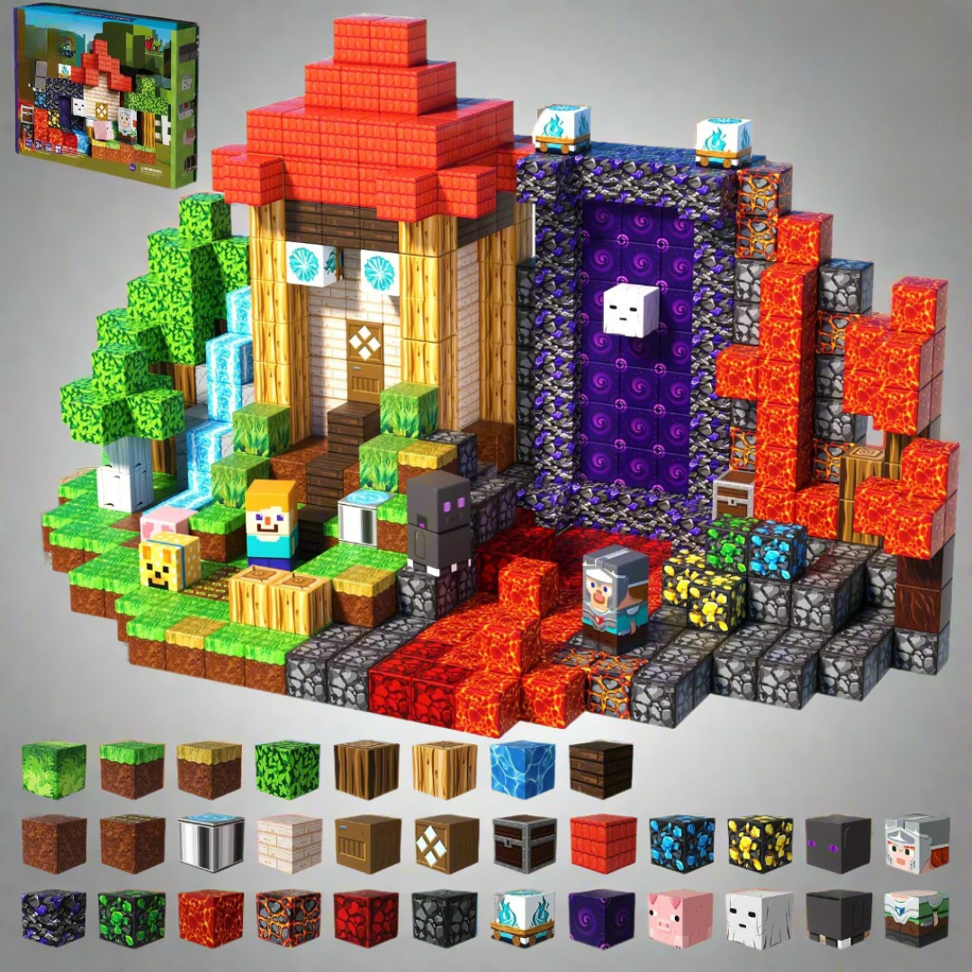 Magnetic Building Blocks Kids Educational Toy Set