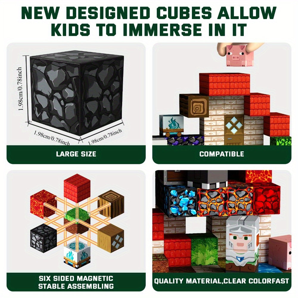 Magnetic Building Blocks Kids Educational Toy Set