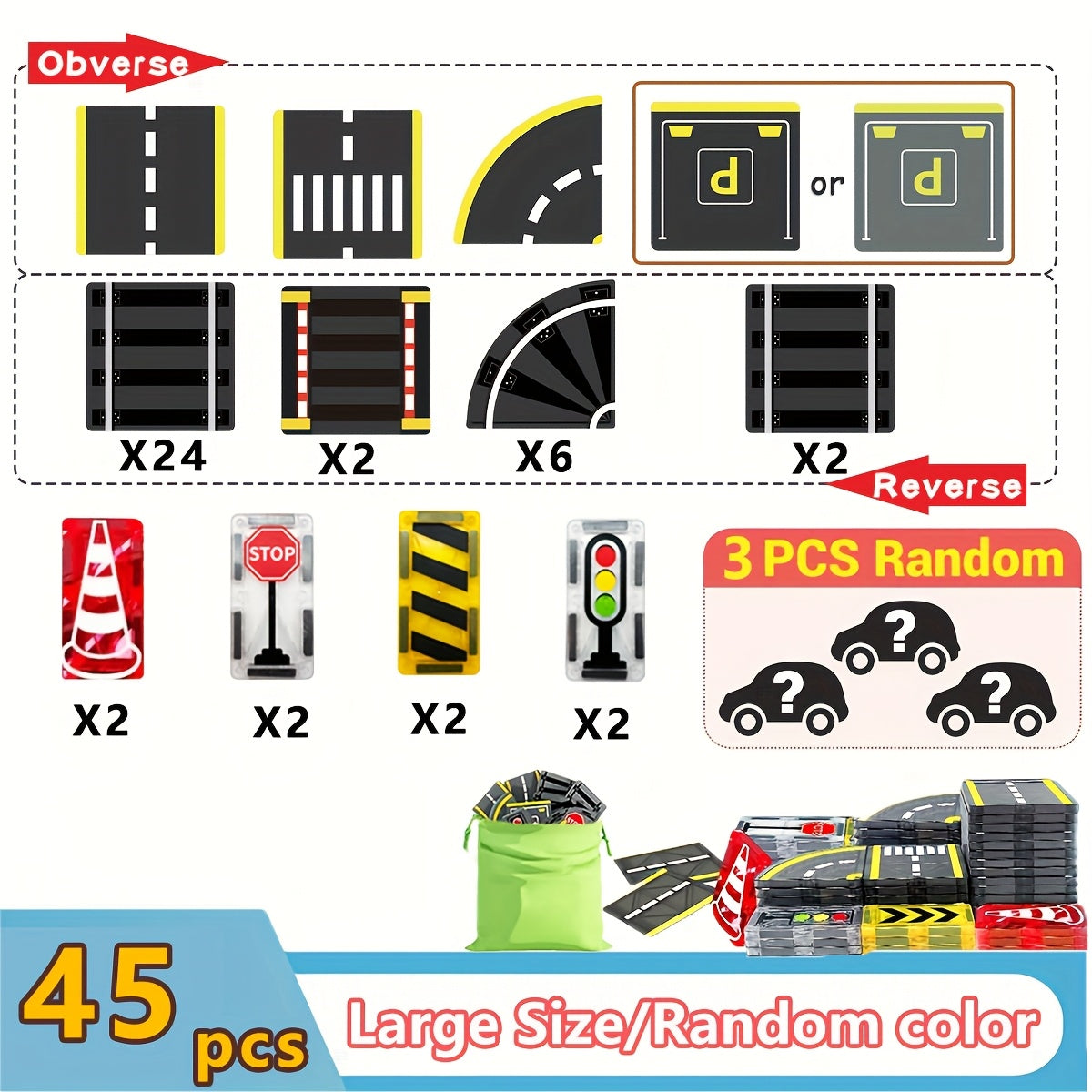 Juego de construcción de pista magnética para coche