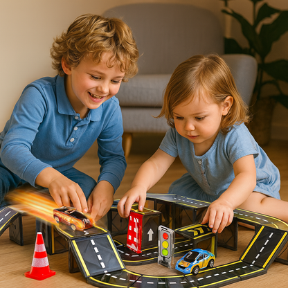 Juego de construcción de pista magnética para coche