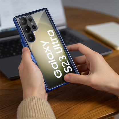 Étui de téléphone en verre magnétique pour la confidentialité