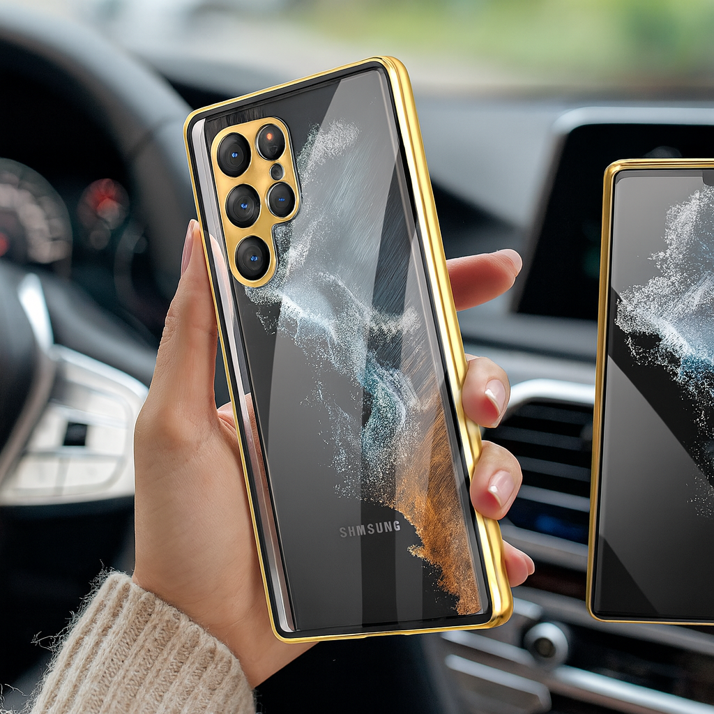 Étui de téléphone en verre magnétique pour la confidentialité