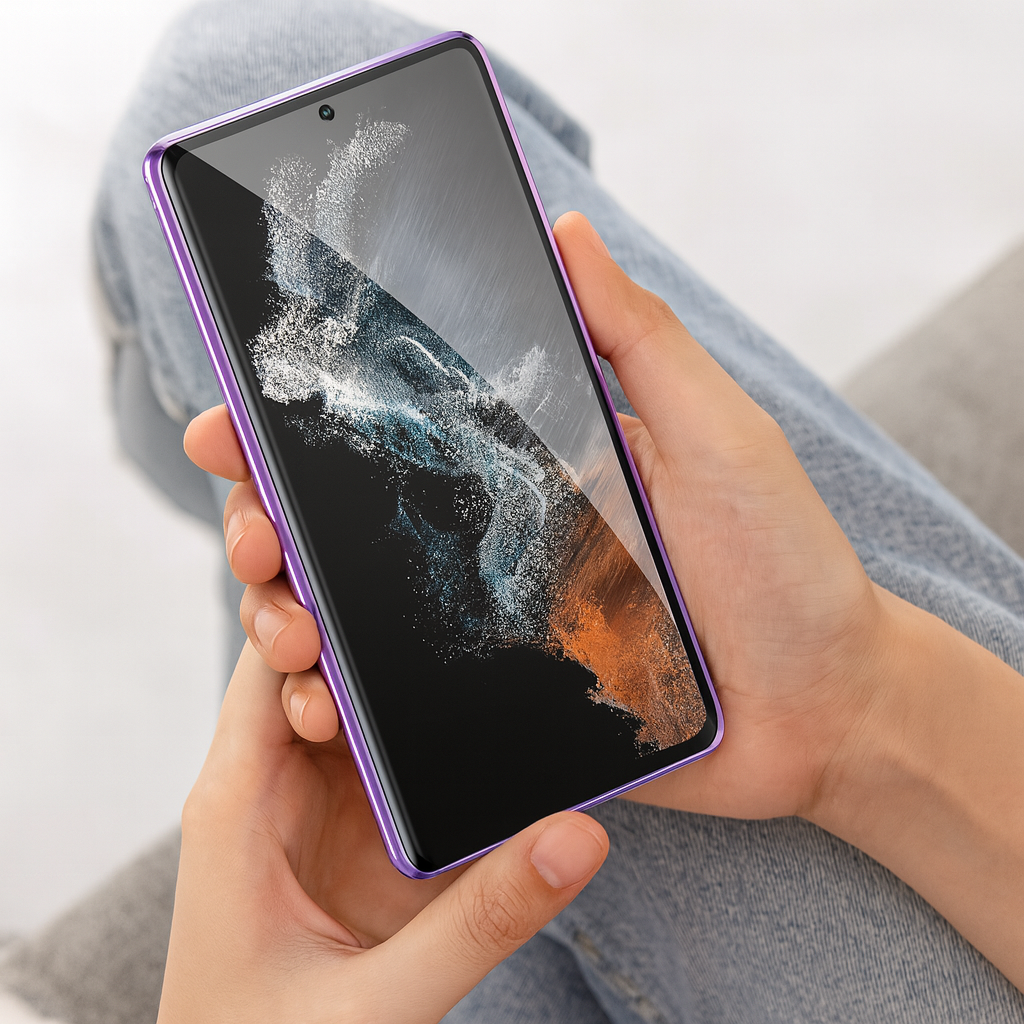 Étui de téléphone en verre magnétique pour la confidentialité