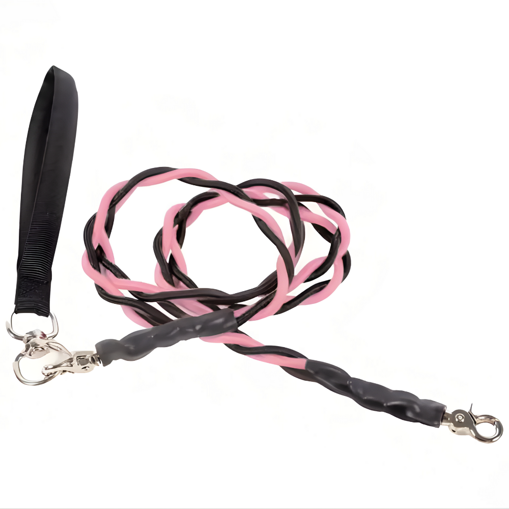 Pets Leash Double Nylon No Tangle Swivel Bungee Padded Handle