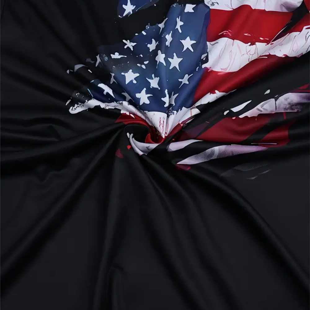 Men's Graphic Short Sleeve T Shirt Patriotic Casual Veterans Day Top