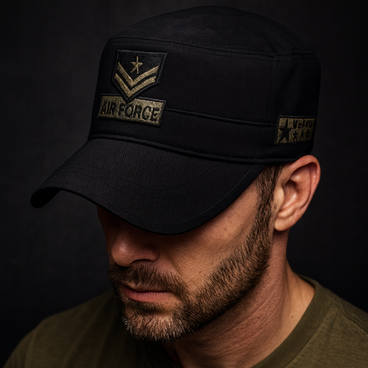 Men's Military Cadet Cap Curved Visor Tactical Air Force Hat