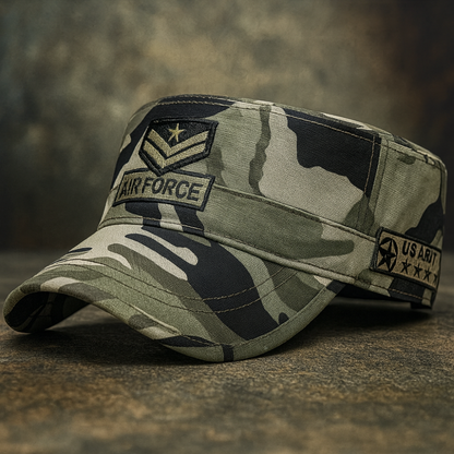 Men's Military Cadet Cap Curved Visor Tactical Air Force Hat