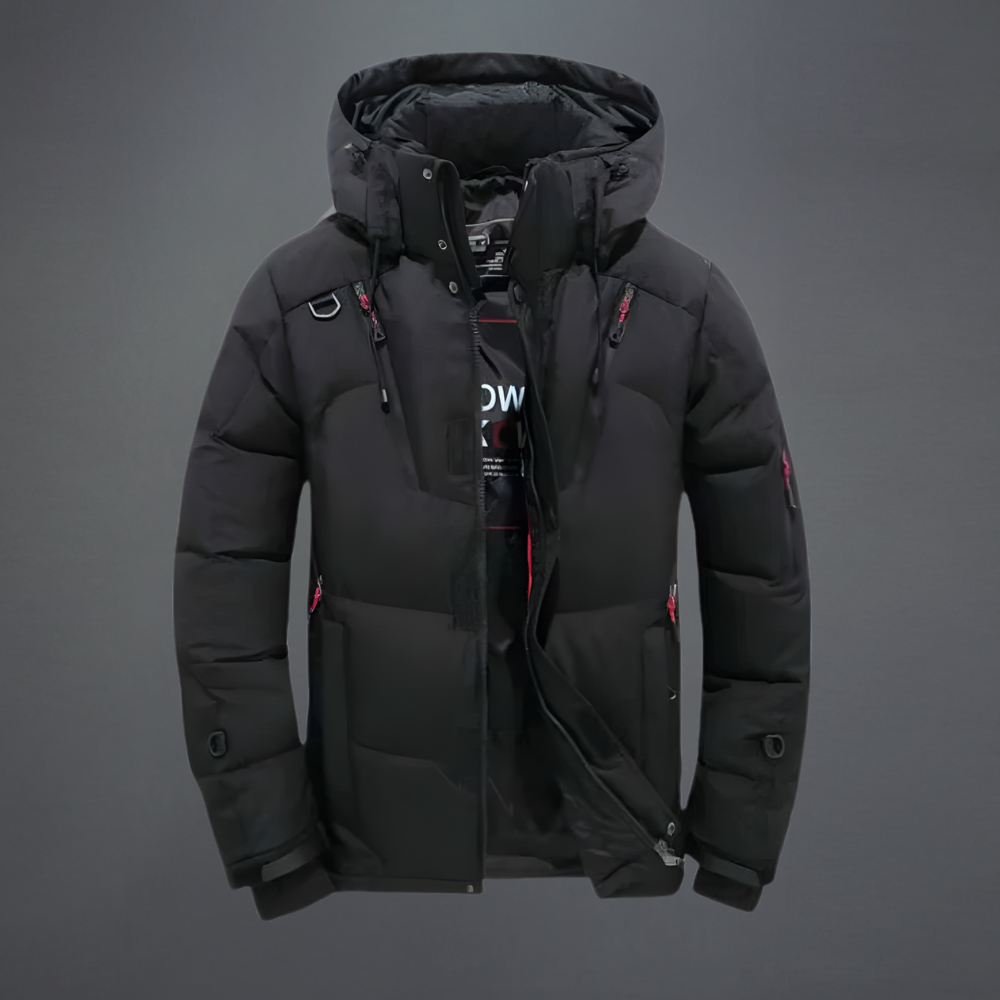 Men Winter Puffer Jacket Waterproof Hooded Parka