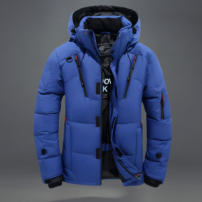 Men Winter Puffer Jacket Waterproof Hooded Parka