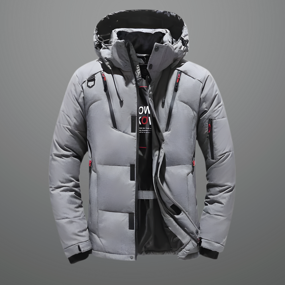 Men Winter Puffer Jacket Waterproof Hooded Parka