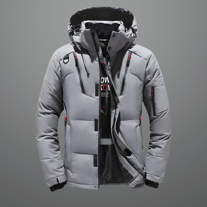 Men Winter Puffer Jacket Waterproof Hooded Parka