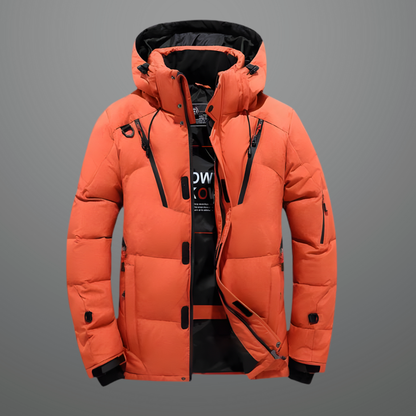Men Winter Puffer Jacket Waterproof Hooded Parka