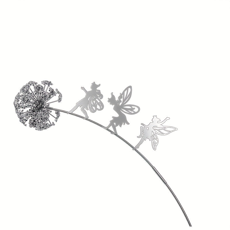 Sculpture décorative de jardin fée en métal pour l'extérieur