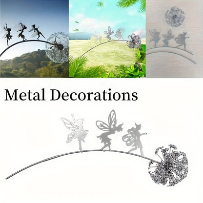 Sculpture décorative de jardin fée en métal pour l'extérieur