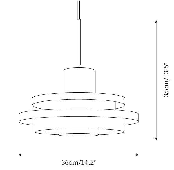 Bauhaus-Inspired Double Layer Equator Glass Pendant Light for Mid-Century Modern Interiors