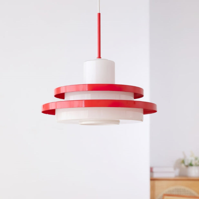 Bauhaus-Inspired Double Layer Equator Glass Pendant Light for Mid-Century Modern Interiors