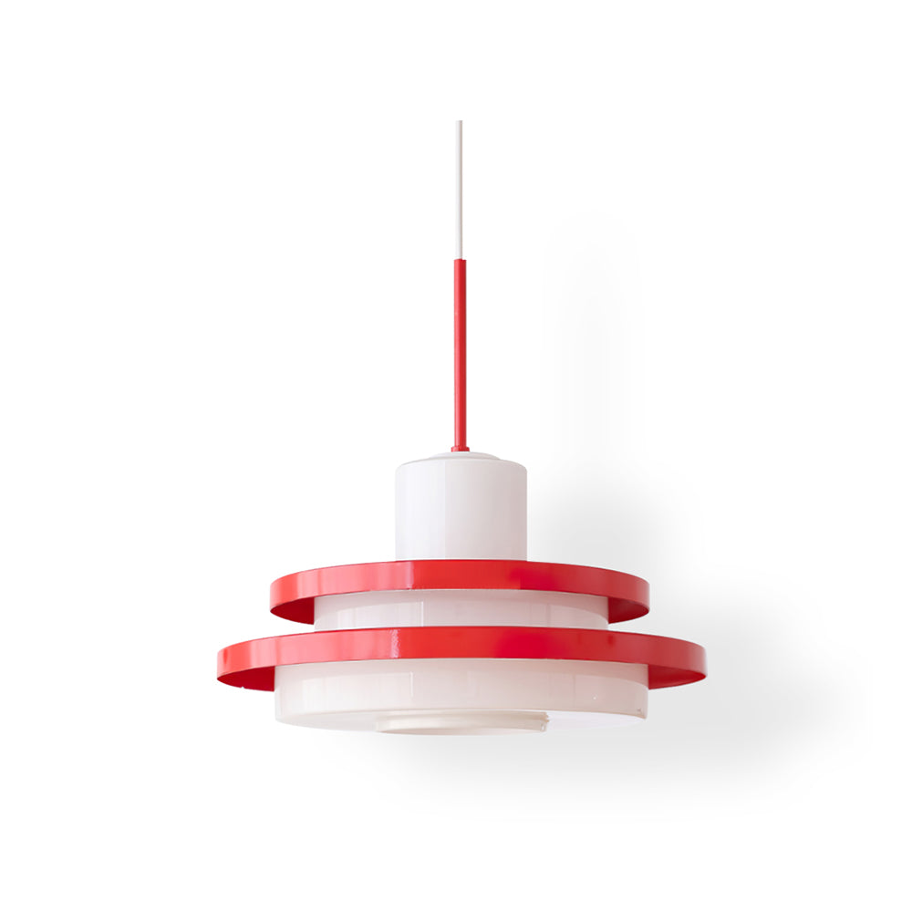 Bauhaus-Inspired Double Layer Equator Glass Pendant Light for Mid-Century Modern Interiors