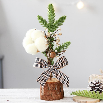 Miniaturowe sztuczne choinki na stół Rustykalny zestaw dekoracji domowych