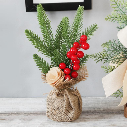 Miniaturowe sztuczne choinki na stół Rustykalny zestaw dekoracji domowych