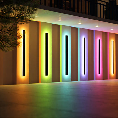 Applique murale extérieure LED noire moderne