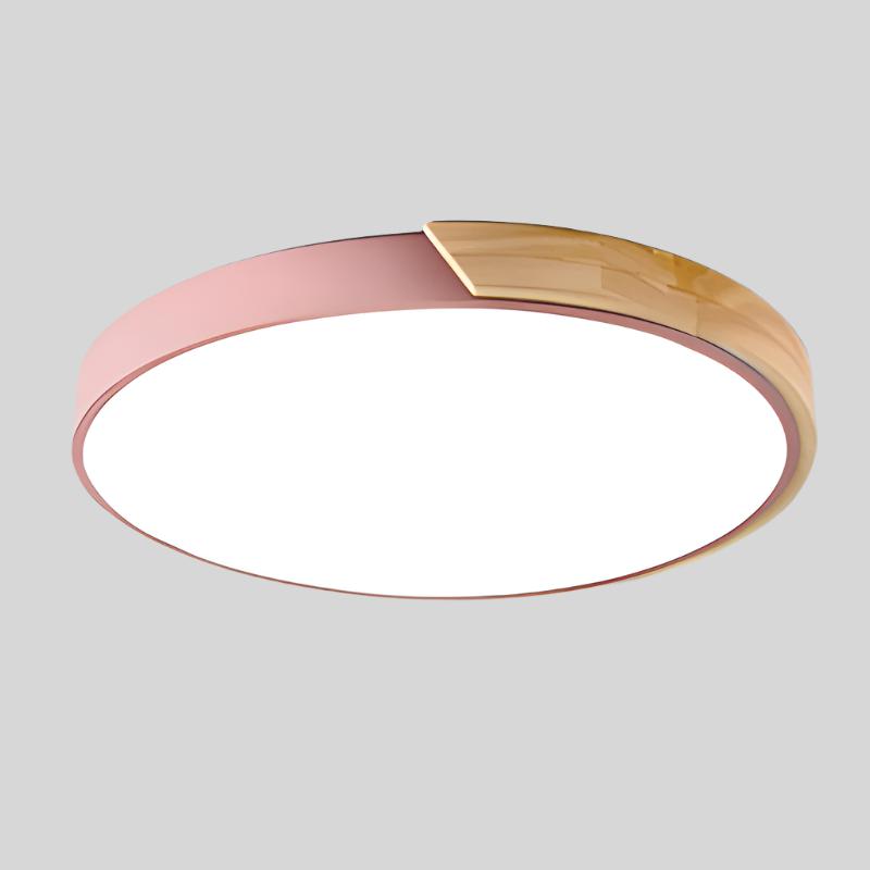 Ceiling light wood LED modern flush mount