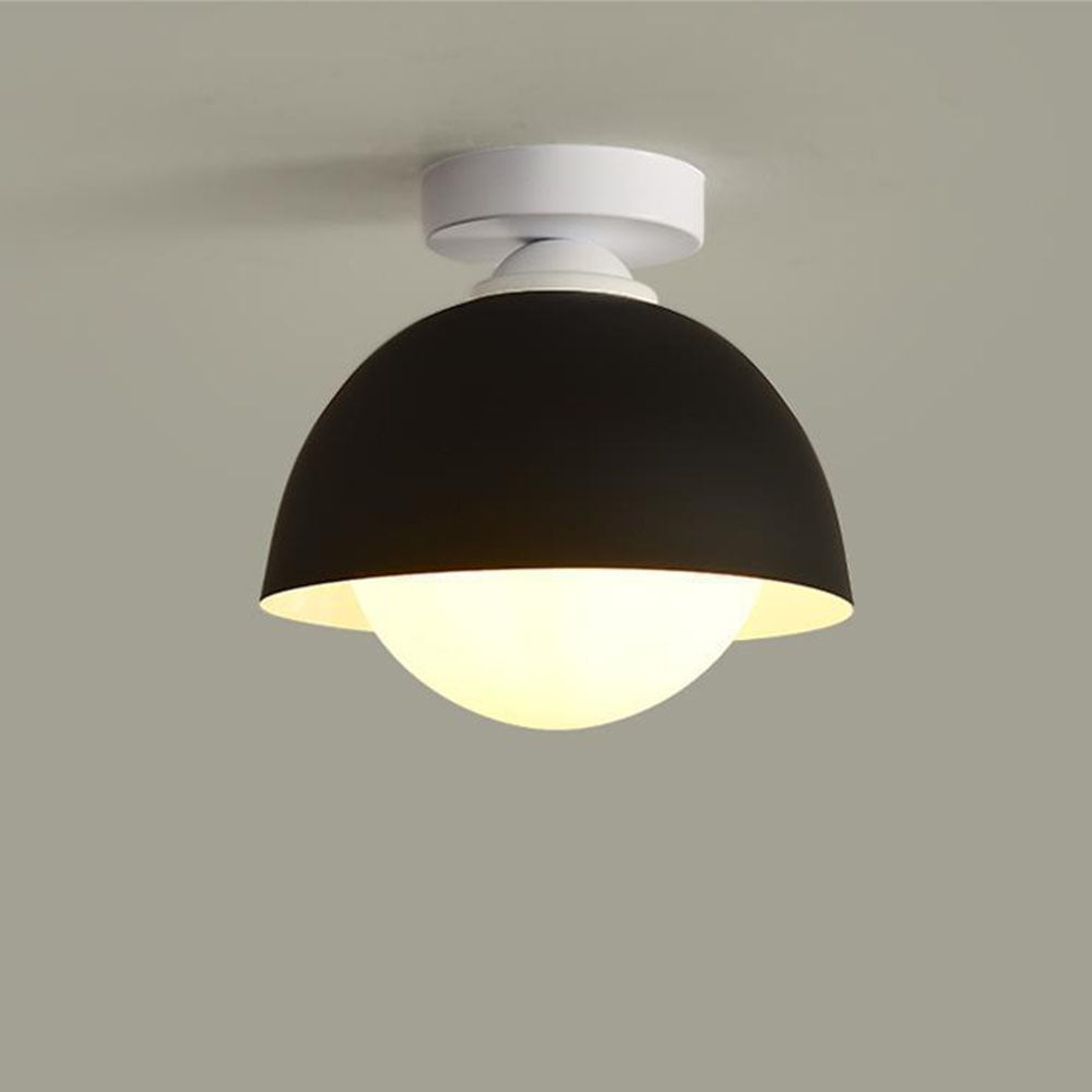 Modern Semi-Flush Iron Ceiling Light Fixture - Stylish, Contemporary Design for Living Room, Bedroom, or Hallway Illumination