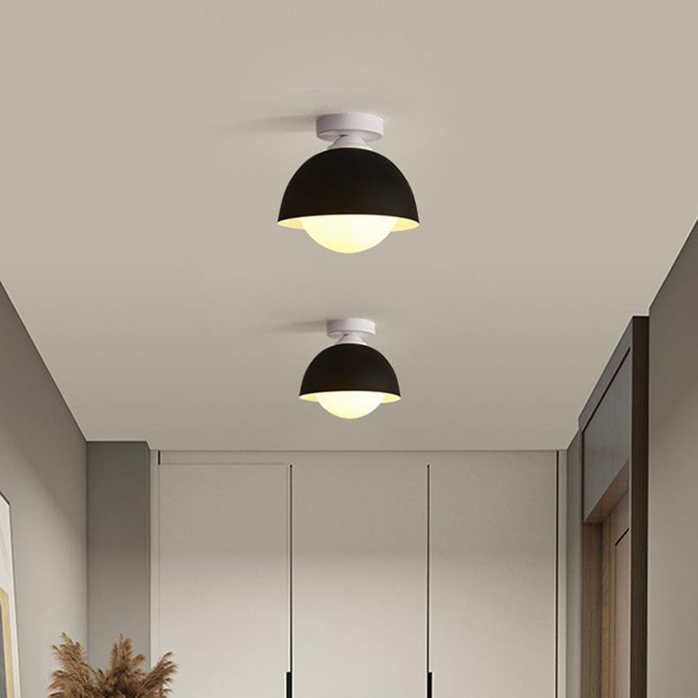 Modern Semi-Flush Iron Ceiling Light Fixture - Stylish, Contemporary Design for Living Room, Bedroom, or Hallway Illumination