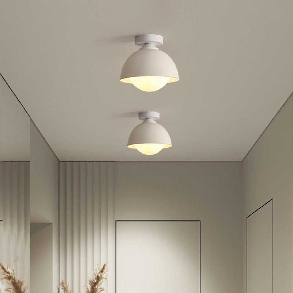 Modern Semi-Flush Iron Ceiling Light Fixture - Stylish, Contemporary Design for Living Room, Bedroom, or Hallway Illumination