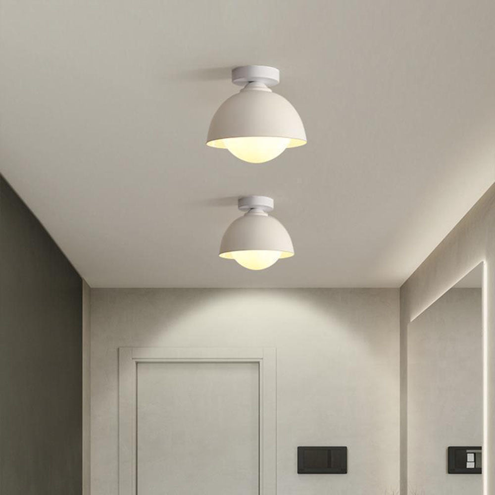 Modern Semi-Flush Iron Ceiling Light Fixture - Stylish, Contemporary Design for Living Room, Bedroom, or Hallway Illumination