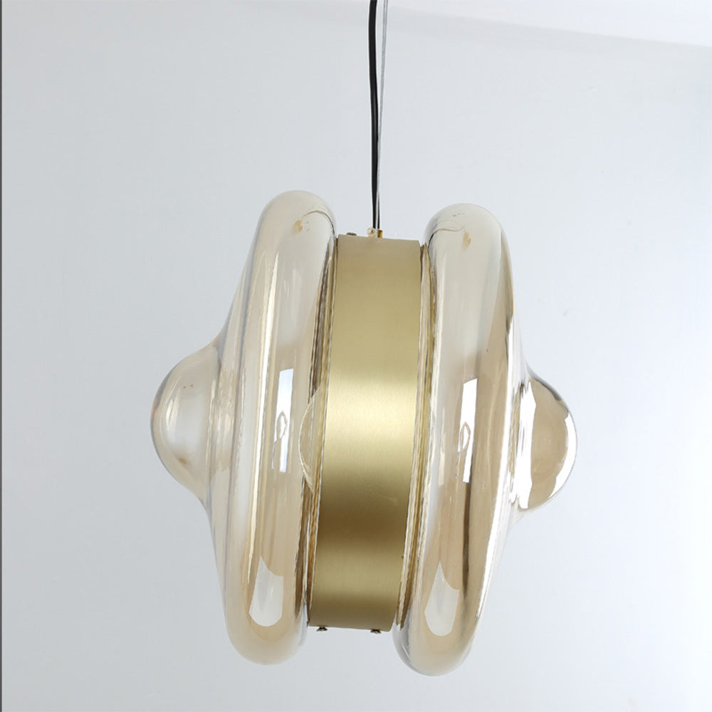 Brass Ring Single Head Pendant Light – Elegant Hanging Lamp for Stylish Home Décor and Modern Interiors