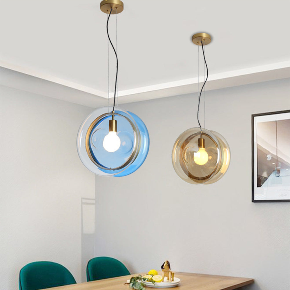 Brass Ring Single Head Pendant Light – Elegant Hanging Lamp for Stylish Home Décor and Modern Interiors