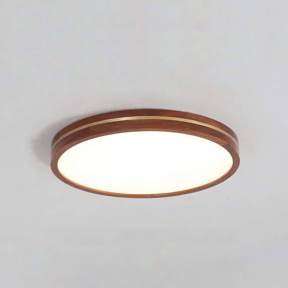 Lámpara de techo de madera LED empotrada