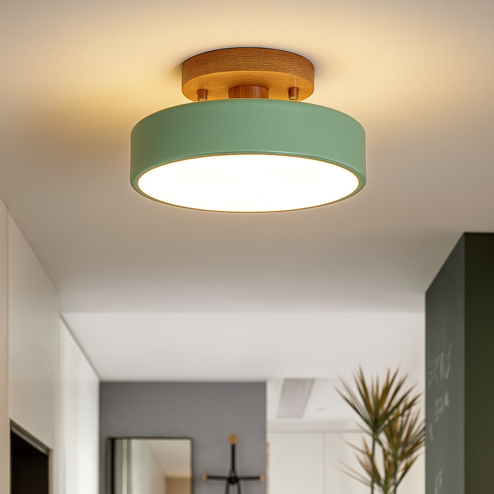 Modern Ceiling Light Fixture Semi Flush Mount Lighting Wood Branch