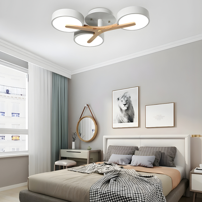 Modern Ceiling Light Fixture Semi Flush Mount Lighting Wood Branch