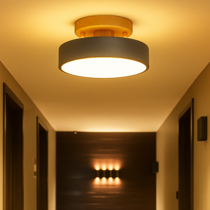 Modern Ceiling Light Fixture Semi Flush Mount Lighting Wood Branch