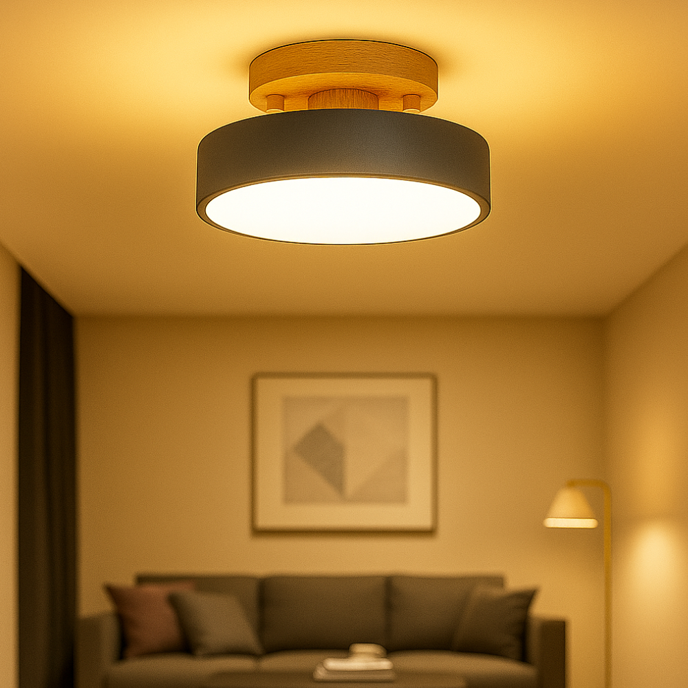 Modern Ceiling Light Fixture Semi Flush Mount Lighting Wood Branch